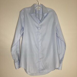 SuitSupply Traveler Light Blue Shirt 39/15.5” Slim Fit